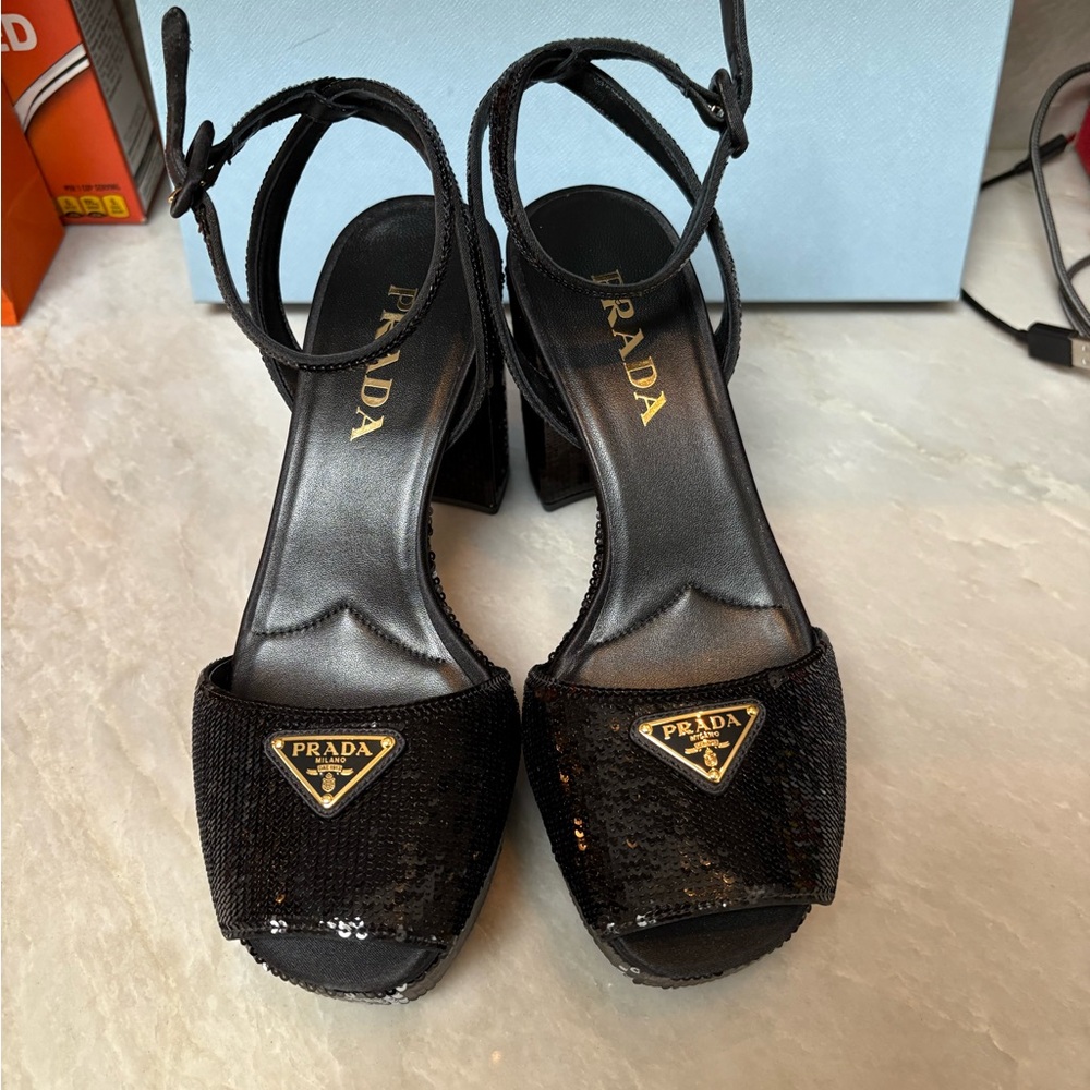 Prada sequence sz 39 new platform sandals - Picture 3 of 7